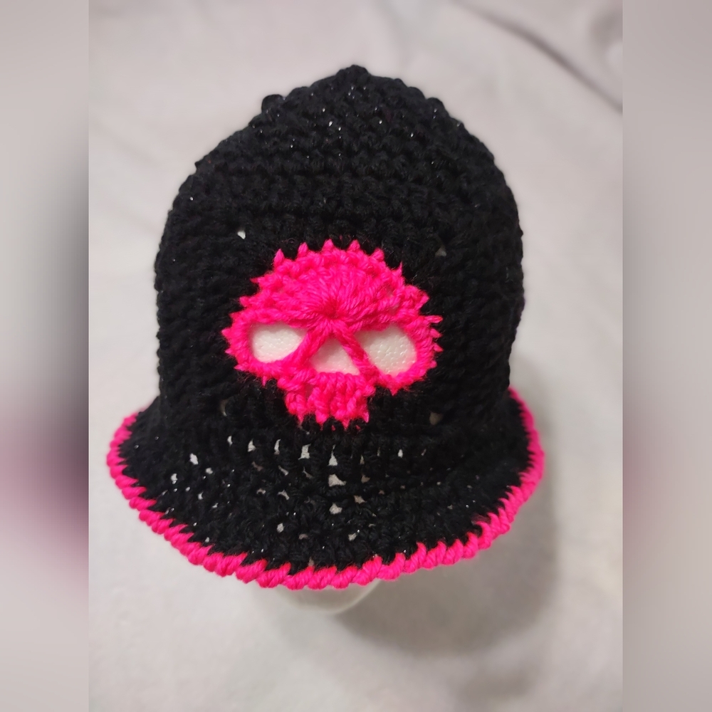 New! Hand made neon Skull bucket hat - Picture 3 of 6